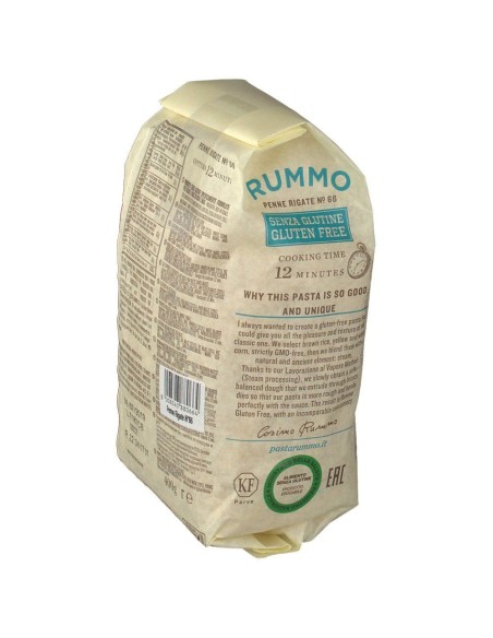 RUMMO PENNE RIGATE N66 DI RISO INTEGRALE E MAIS 400 G