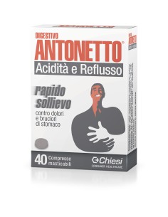 DIGESTIVO ANTONETTO ACIDITA' E REFLUSSO 40 COMPRESSE MASTICABILI