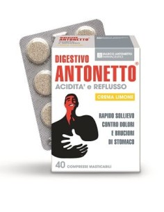 DIGESTIVO ANTONETTO ACIDITA' E REFLUSSO 40 COMPRESSE MASTICABILI 2