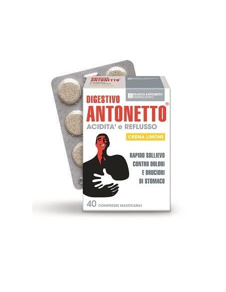 DIGESTIVO ANTONETTO ACIDITA' E REFLUSSO 40 COMPRESSE MASTICABILI