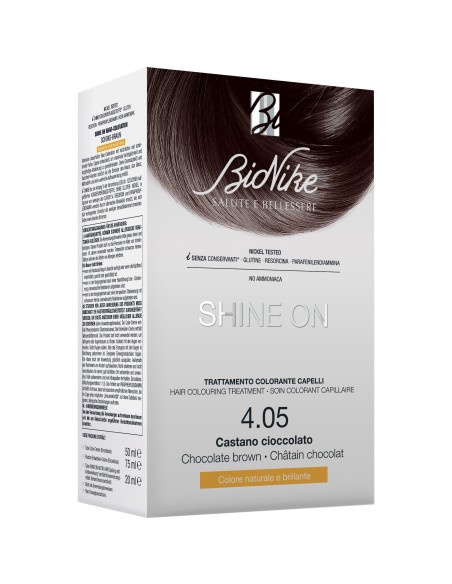 BIONIKE SHINE ON TRATTAMENTO COLORANTE CAPELLI CASTANO CIOCCOLATO 4.05