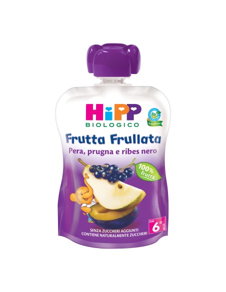HIPP BIO FRUTTA FRULLATA PERA PRUGNA RIBES 90 G
