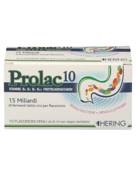 PROLAC10 FERMENTI LATTICI 15 MILIARDI 10 FLACONCINI 8 ML