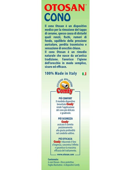 OTOSAN CONO IGIENE ORECCHIO+PROPOLI 6 PEZZI