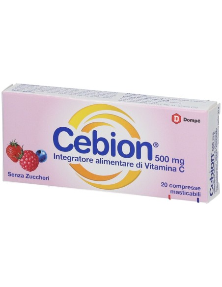 CEBION MASTICABILE SENZA ZUCCHERO VITAMINA C 500 MG 20 COMPRESSE