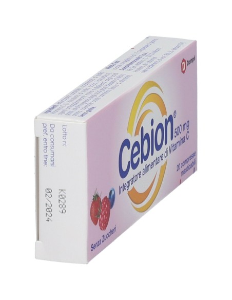 CEBION MASTICABILE SENZA ZUCCHERO VITAMINA C 500 MG 20 COMPRESSE