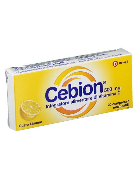 CEBION MASTICABILE LIMONE VITAMINA C 500 MG 20 COMPRESSE