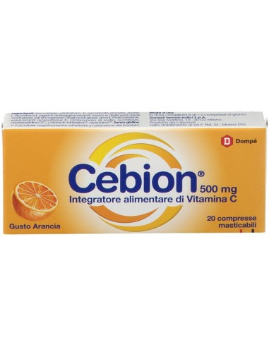 CEBION MASTICABILE ARANCIA VITAMINA C 500 MG 20 COMPRESSE