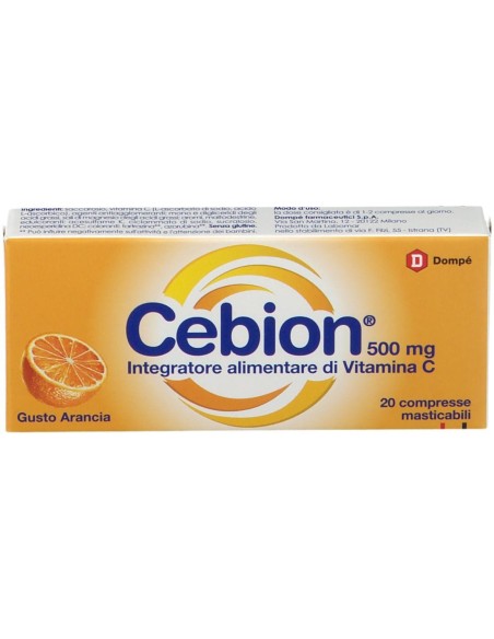 CEBION MASTICABILE ARANCIA VITAMINA C 500 MG 20 COMPRESSE