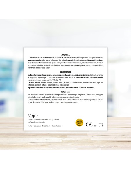PROPOLGEMMA 20 COMPRESSE OROSOLUBILI ADULTI 1,50 G