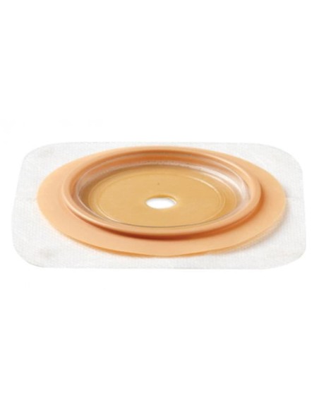PLACCA NATURA+ PIANA RITAGLIABILE IN IDROCOLLOIDE STOMAHESIVE E CEROTTO POROSO FLANGIA 45 MM 5 PEZZI