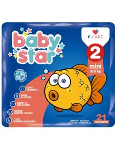 PANNOLINO BABYSTAR 3/6KG T2 21 PEZZI