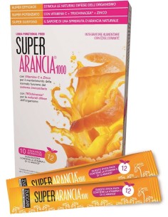 SUPER ARANCIA 1000 10 STICK PACK MONODOSE DA 3,7G INTEGRATORE ALIMENTARE CON EDULCORANTE