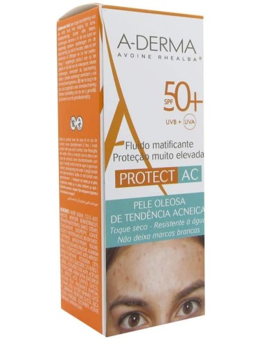 ADERMA A-D PROTECT AC FLUIDO MAT 50+ 40 ML