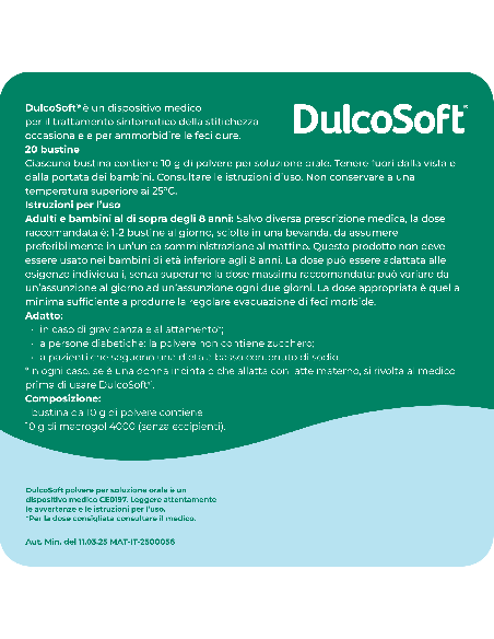 Dulcosoft Polvere per Soluzione Orale, Lassativo, Macrogol per Stitichezza