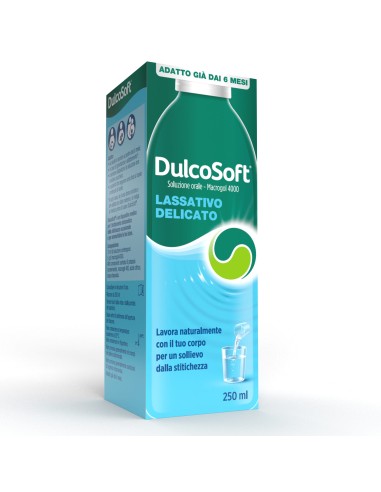 DulcoSoft, Lassativo Delicato, Macrogol per Stitichezza, Soluzione Orale 250ml