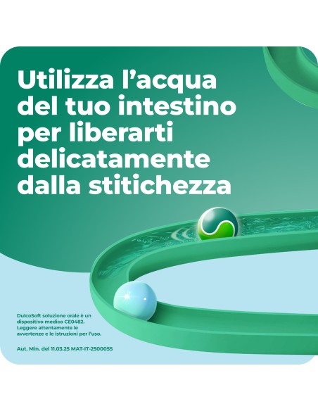 DulcoSoft, Lassativo Delicato, Macrogol per Stitichezza, Soluzione Orale 250ml