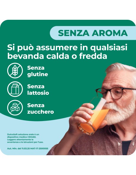 DulcoSoft, Lassativo Delicato, Macrogol per Stitichezza, Soluzione Orale 250ml