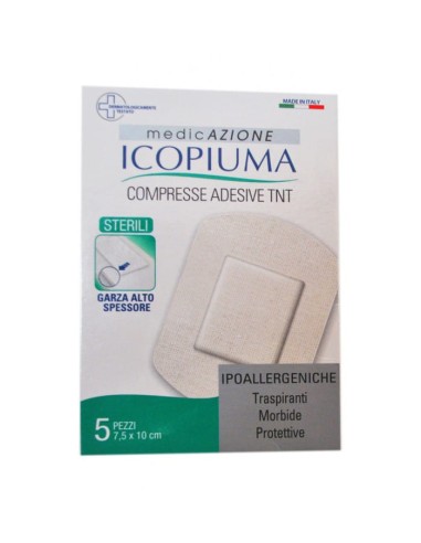 COMPRESSE ADESIVE TESSUTO NON TESSUTO 10 X 12 CM 5 PEZZI