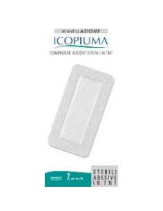ICOPIUMA BENDA COMPRESSA ADESIVA IN TESSUTO NON TESSUTO 10X25 CM 2 PEZZI