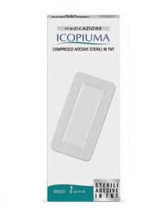 ICOPIUMA BENDA COMPRESSA ADESIVA IN TESSUTO NON TESSUTO 10X30 CM 2 PEZZI