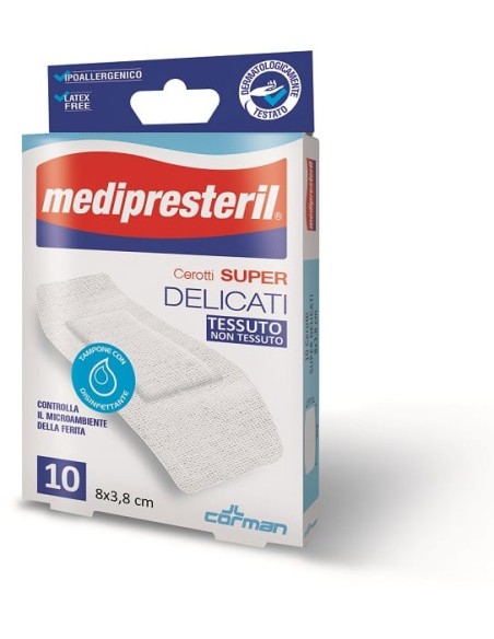MEDIPRESTERIL CEROTTI DELICATI SUPER 8 X 3,8 10 PEZZI