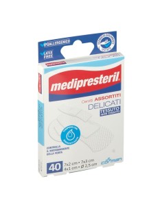 MEDIPRESTERIL CEROTTI DELICATI ASSORTITI 4 FORMATI 40 PEZZI