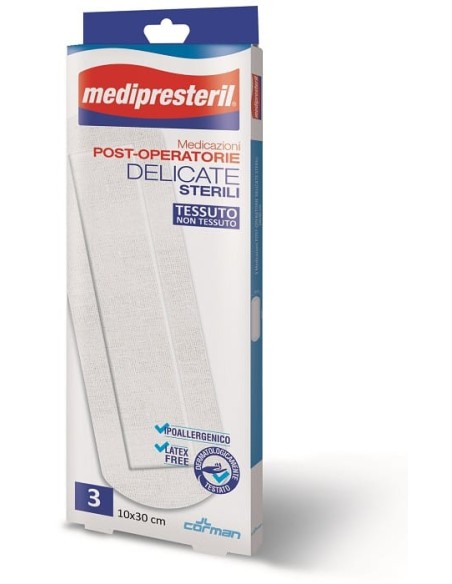 Medipresteril Medicazioni delicate e sterili 10 x 30 cm 3 pezzi