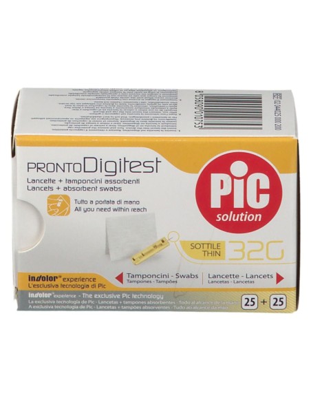 LANCETTE PUNGIDITO PIC PRONTO DIGITEST GAUGE 32 25 PEZZI