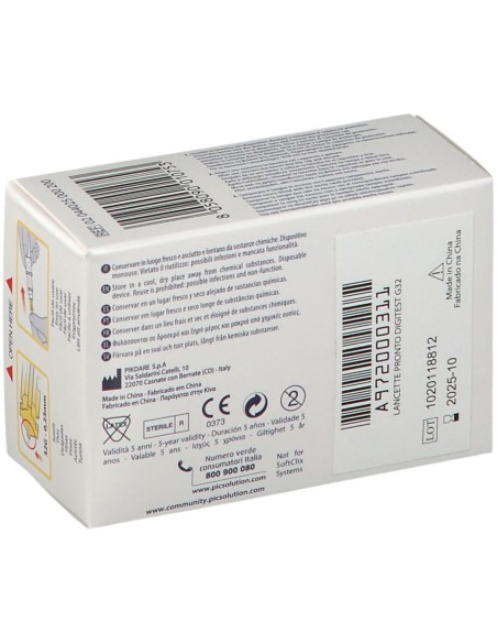 LANCETTE PUNGIDITO PIC PRONTO DIGITEST GAUGE 32 25 PEZZI