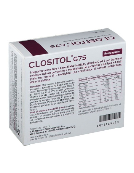 CLOSITOL G75 20 BUSTINE
