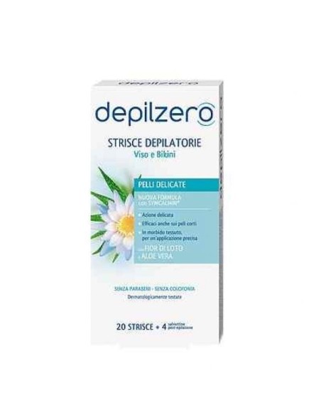 DEPILZERO STRISCE VISO E BIKINI 20 PEZZI