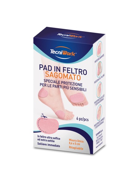 PAD IN FELTRO SAGOMATO 8,6X5CM 6 PEZZI