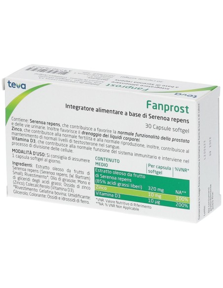 FANPROST TEVA 30 CAPSULE SOFTGEL