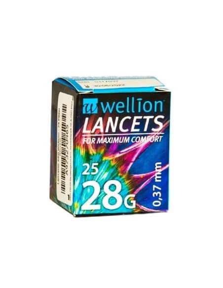 LANCETTE PUNGIDITO WELLION LANCET GAUGE 28 25 PEZZI