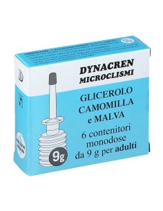 DYNACREN MICROCLISMI CAMOMILLA E MALVA 6 PEZZI DA 9 G PER ADULTI