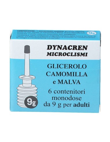 DYNACREN MICROCLISMI CAMOMILLA E MALVA 6 PEZZI DA 9 G PER ADULTI