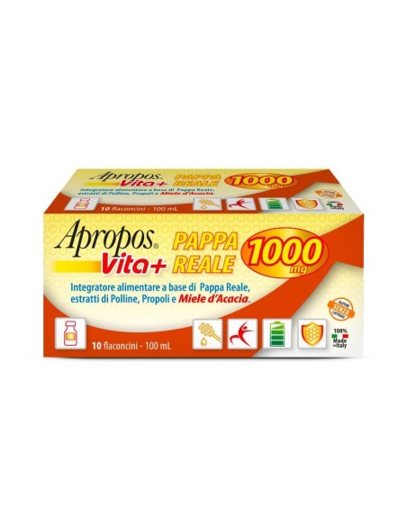 APROPOS VITA+ PAPPA REALE 1000MG 10 FLACONCINI DA 10 ML
