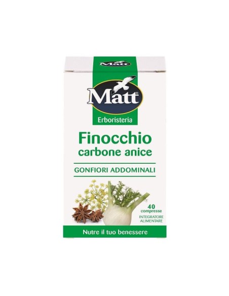 MATT ERBORISTERIA FINOCCHIO CARBONE ANICE 40 COMPRESSE