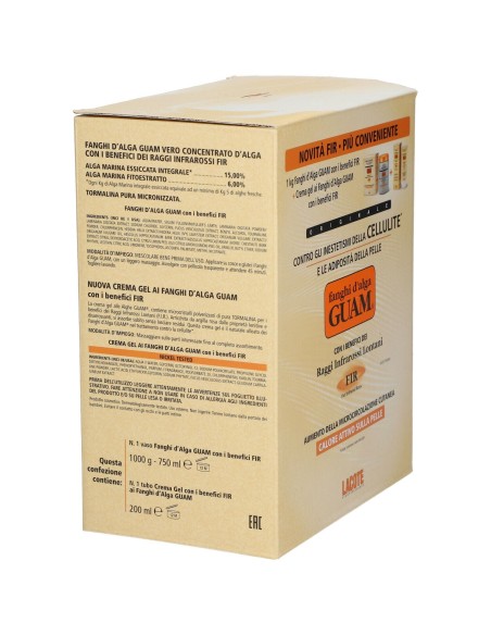 GUAM FIR FANGHI D'ALGA CONFEZIONE CONVENIENZA CON FANGHI D'ALGA GUAM FIR 1 KG + GUAM CREMA GEL FIR 200 ML