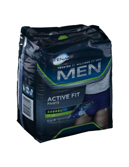 PULL UP UOMO TENA MEN PANTS ACTIVE FIT M 9 PEZZI