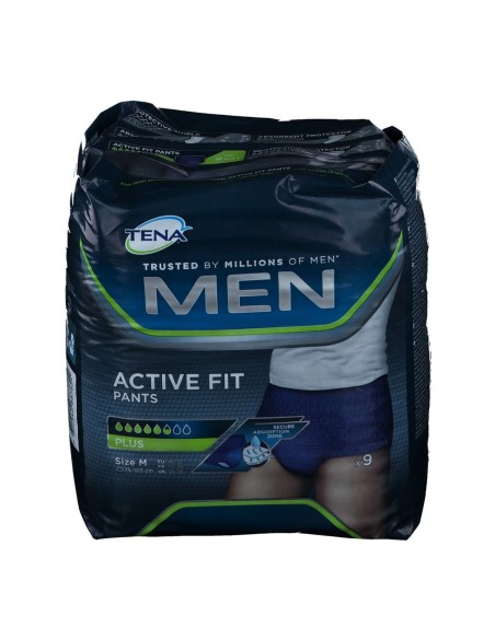 PULL UP UOMO TENA MEN PANTS ACTIVE FIT M 9 PEZZI