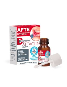 DERMOVITAMINA AFTACLIN GEL ORALE 7 ML CONTRO DOLORE E BRUCIONE SENZA ZUCCHERO E SENZA GLUTINE