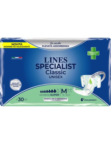 PANNOLONE A MUTANDA LINES SPECIALIST CLASSIC SUPER MM 30 PEZZI