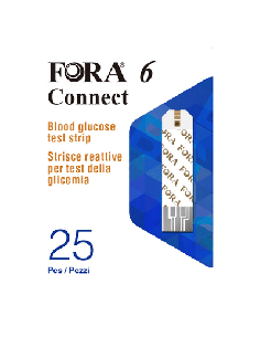 STRISCE MISURAZIONE GLICEMIA FORA 6 CONNECT BOX DA 25 PEZZI