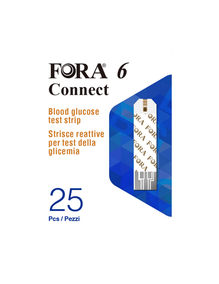 STRISCE MISURAZIONE GLICEMIA FORA 6 CONNECT BOX DA 25 PEZZI