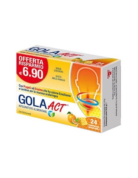 GOLA ACT MIELE ARANCIA 24 COMPRESSE OROSOLUBILI