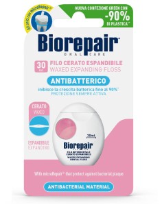 BIOREPAIR ORAL CARE ANTIBATTERICO FILO CERATO ESPANDIBILE GENGIVE DELICATE 25+5 METRI