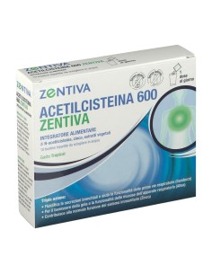 ACETILCISTEINA 600 ZENTIVA 10 BUSTINE BIPARTITE GUSTO TROPICAL