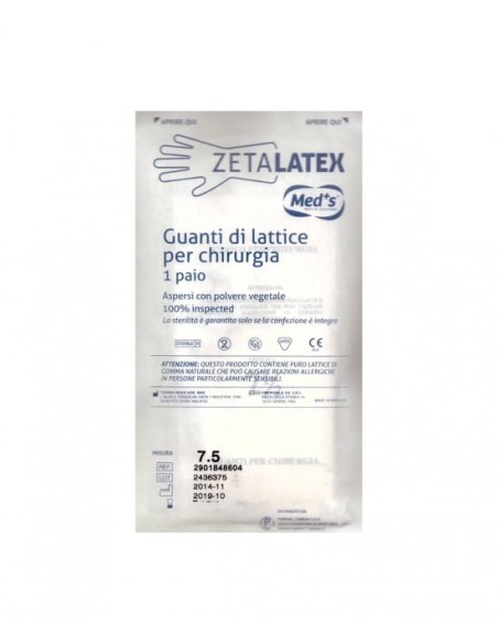 ZETALEX GUANTI CHIRURGICI 7,5